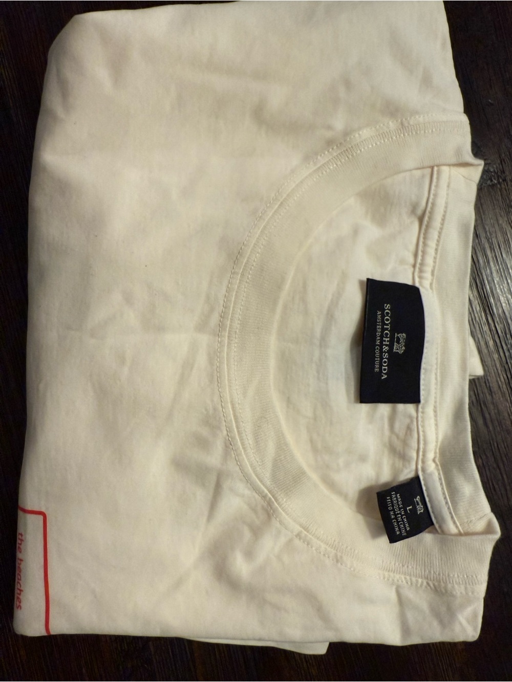Scotch & Soda Cream Short-Sleeve Crewneck Tee